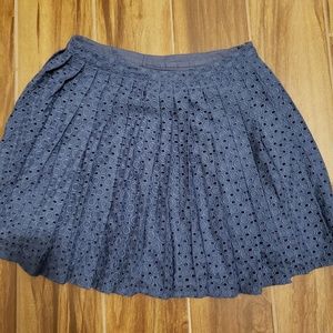 Abercrombie and Fitch Navy Eyelet Skirt